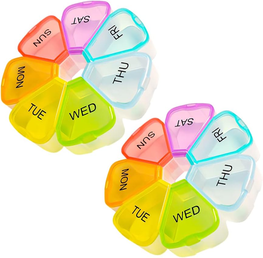 Tygodniowy duży 7 dzień Pill Organizer - Pill Box, Case, Pojemnik, Dispenser podróży - Olej rybny, Witaminy, Organizator medycyny