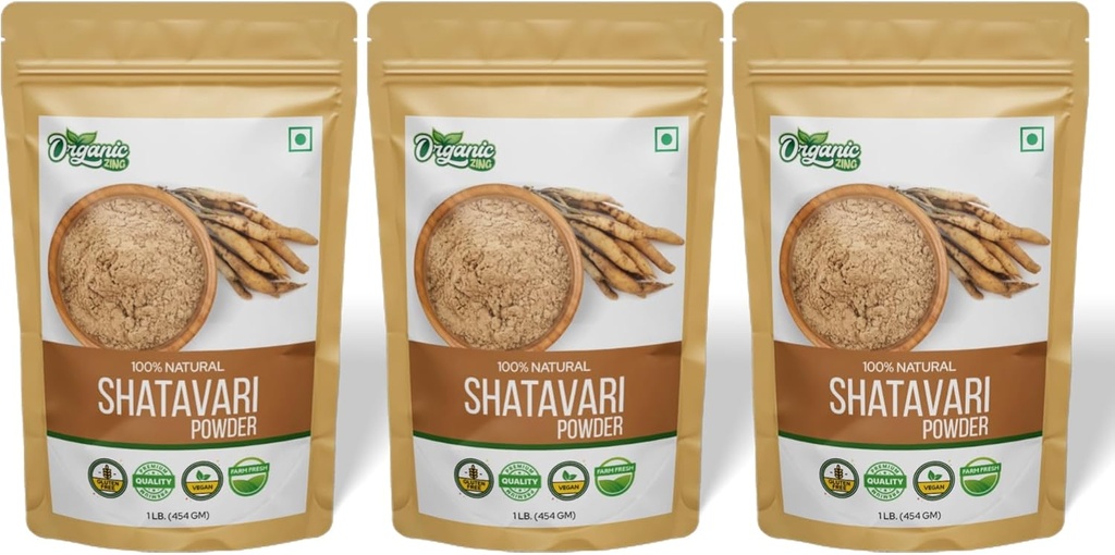 Proszek organiczny Shatavari - 16 oz (opakowanie po 3)
