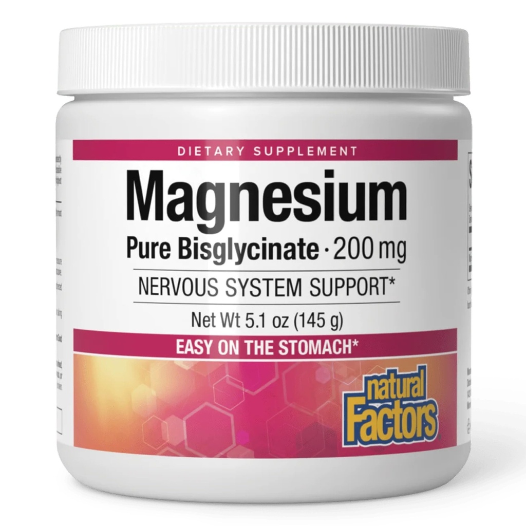 Naturalne czynniki Magnezu Bisglicinate w proszku - Kompensacja wsparcia zdrowia całego ciała - Naturalny suplement magnezu wspomaga wytrzymałość i zdrowie kości - 5.1 oz (50 Służenie)