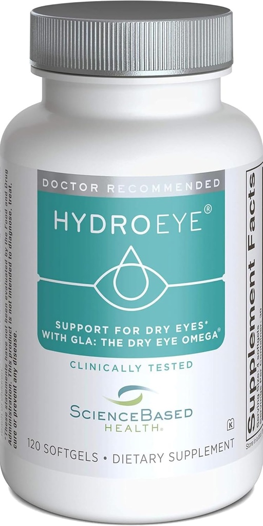 Softgels Hydro- Eye Softgels - Suchy Relief Eye - Funkcje GLA, EPA, DHA i innych kluczowych składników odżywczych - 120