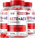 Rize laboratoria - Ace Keto ACCV Gummies, Advanced Weight Loss 1000mg, Jabłko Cydr suplement ocet (180 Gummies)