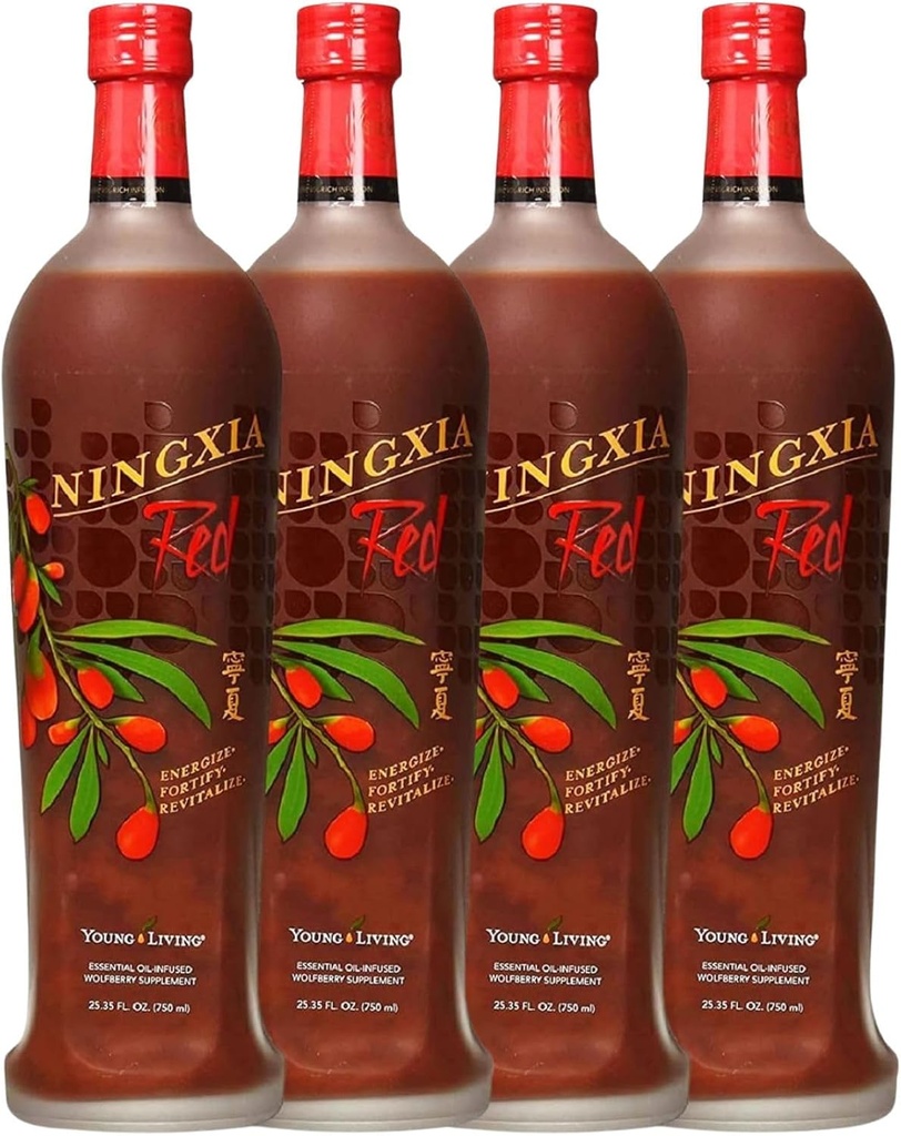 Młoda żyjąca NingXia Czerwony przeciwutleniacz Drink 124; 25.35 fl oz 124; Suplement Superfruit z Wolfberry, Blueberry, Granat, Pomarańcza, Lemon & Yuzu Oleje esencyjne