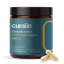 Curalin Blood Supplement Complex Supplement 124; 9 Natural Herbs, Cynamon, Turmeric, Gymnema Sylvestre, Bitter Melon Bitter124; Support Balanced Sugar, Metabolizm & Energia, Łyżki curb 124; 180 Kapsułki