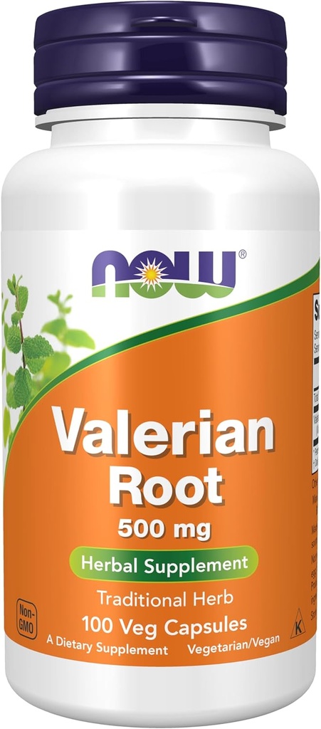 Teraz suplementy, Valerian Korzeń (Valeriana officinalis) 500 mg, Ziołowy suplement, 100 Kapsułki Veg