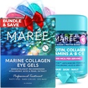 MAREE Beautiful Bundle - Pod żele oka & Gummies biotin - Kolagen morski i kwas hialuronowy, A B C E Witaminy Kompleks z keratyny i kwasu pantotenowego - Oczy De- puff i ciemne koła, Skóra, paznokcie i włosy
