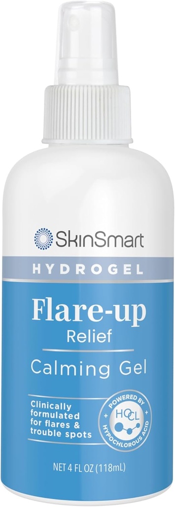 SkinSmart Flare- up Relief Calming Hydrogel, Chroni suchą swędzącą wrażliwą skórę i plamy kłopotów, 4 oz
