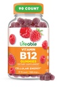 Żywa witamina B12 Gummie dla dorosłych 124; 1000 μg 124; Great Tasting B12 Witaminy 124; Non- GMO, Wegan B12 Gummea 124; dla energii i wsparcia metabolizmu 124; 90 Gummeje