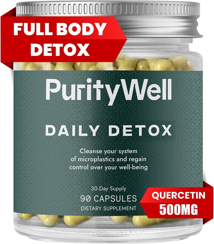 Comple- Body Supplement z Quercetin 500mg, Witamina C i L- Cysteina - Wspiera oddychanie, wątrobę i zdrowie pokarmowe - 90 Kapsułki