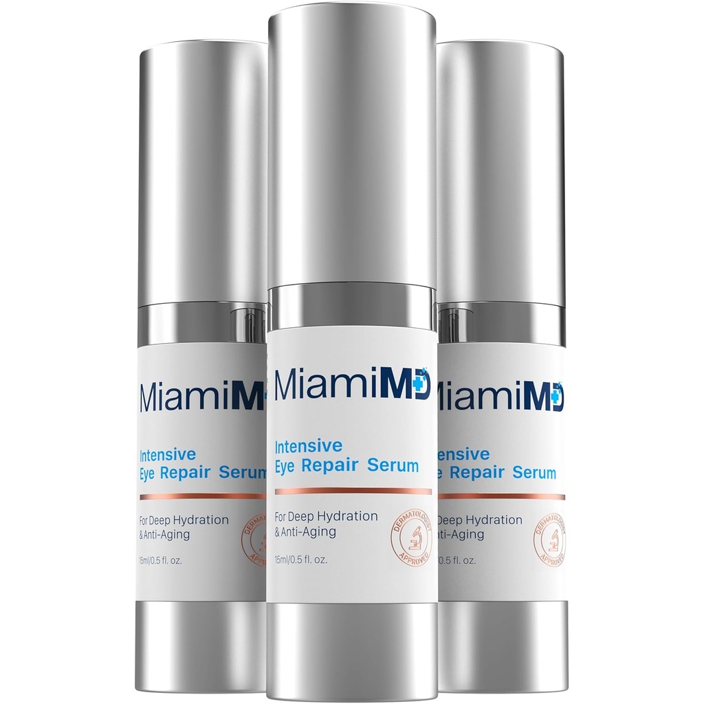 Surowica oka (15 ml) Leczenie podgałkowe ciemnych okręgów, łapki kruka i worki - Serum dla wszystkich rodzajów skóry - krem przeciwstarzejący się pod oczami - Redukcja puffiness - Na dzień i noc użytkowania - 3 PACK
