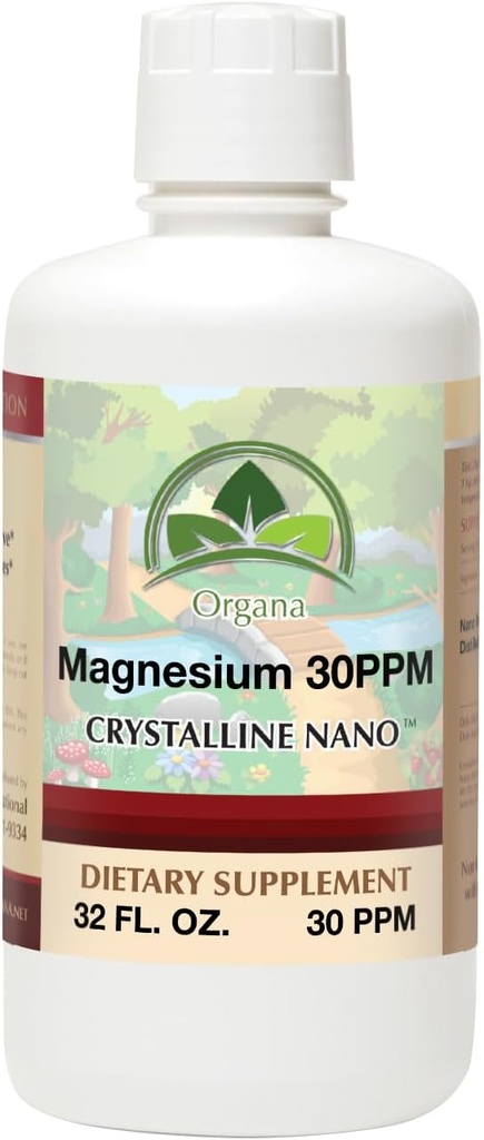 Organa Pure Crystalline Liquid Magnez Supplement - 30 PPM - High Absorption Magnez (32 oz.)