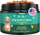 Dog Multivitamin Witaminy do żucia dla psów z Glukozaminy Chondroitin Multivitamin Przeżuwacze Szczenięta Leczy Skin Coat Heart Zdrowie zwierząt Hip & Joint Support Supplements for Dog Immunity Mobilność Energia