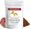 Addictive Wellness Reishi Mushroom Extract Powder + Spores (50/50 Blend) Wood Grown Pure & Potent Wildcrafted Ganoderma 50g (1.76 oz)