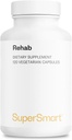 Supersmart - Rehab (Advanced Formula) - z Kudzu, Silymarin, Ginger Root, Benfotiamina - All- in-1 Supplement Equipment 124; Non- GMO & Gluten Free - 120 Kapsułki wegetariańskie