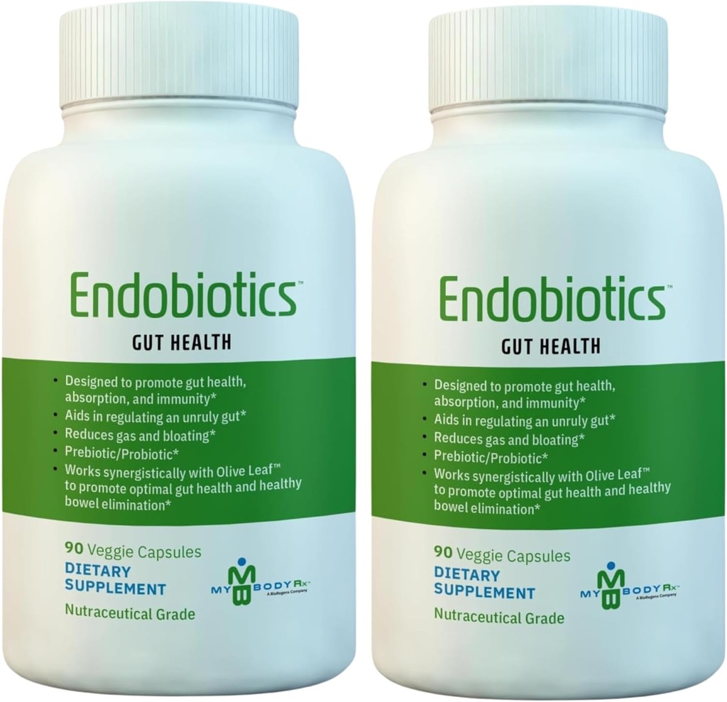 Endobiotyka Gut Supplement Supplement - Bogate mieszanka ośmiu bakterii pożywienia dla optymalnej diety zdrowotnej - 90 kapsułek 2pk