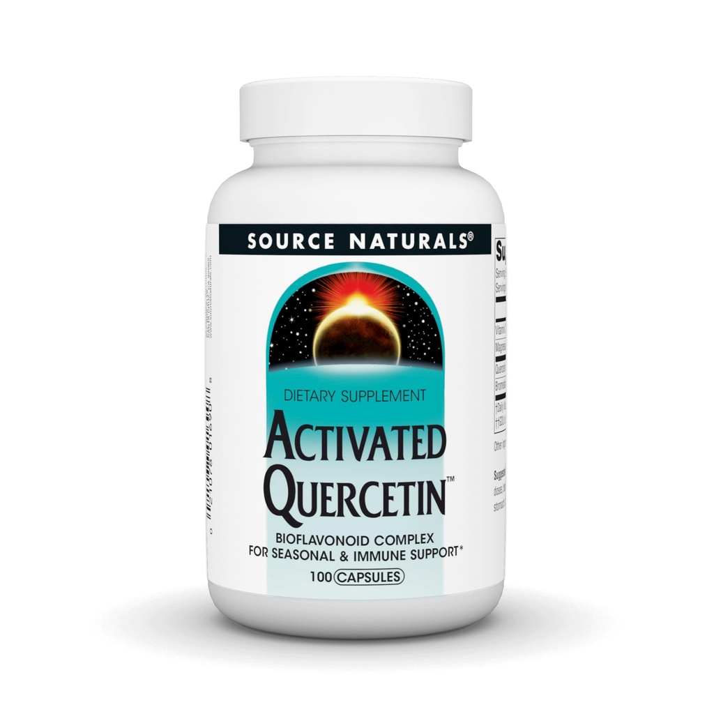 Źródło Naturals Activated Quercetin, Bioflavanoid Complex, for Sezononal & Immune Support * - 100 kapsułki