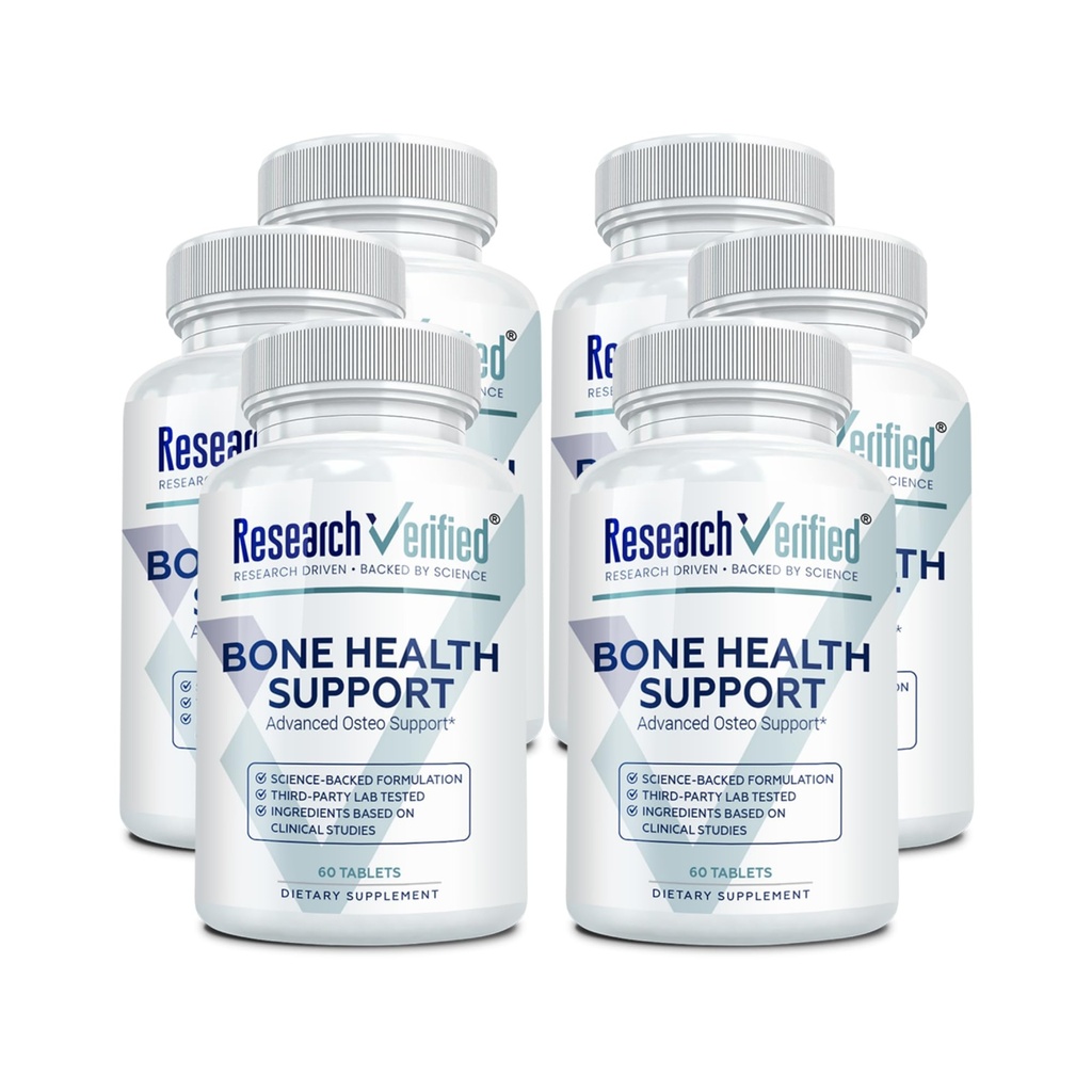 Badania zweryfikowane wsparcie dla zdrowia kości - Odbudowa masy kostnej - Triple Calcium Complex, Witamina D3, Witamina K2, Soy Isoflavones, BioPerine - 360 Tabletki - 6 Miesiące Dostawy