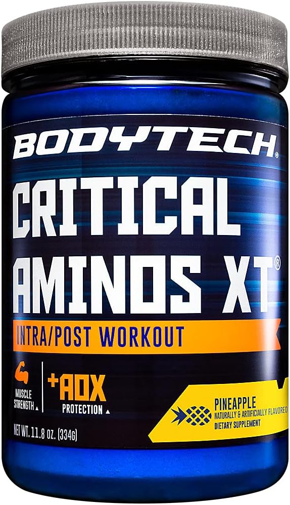 BODYTECH Krytyczny Aminos XT Intra / Post Trening Ananasa - Wspiera odzysk mięśni (11.8 Ounce Powder)