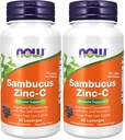 Teraz suplementy, Sambucus Zinc- C z koncentratem Elderberry i witaminą C, 60 Lozenges (Opakowanie 2)