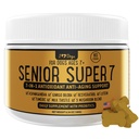 iHeartDogs Senior Super 7 Daily Dog Multivitamin - 7- in-1 Witamina dla psów Wspiera anty- Starzenie się z przeciwutleniaczami, Probiotyki, Lwie 's Mane, Turcja Ogon, & Ashwagandha dla długowieczności i Cognitive Boost