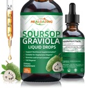 Soursop Bitters Liquid Drop: Organic Graviola Soursop Leaf Extract Liquid for Cell Support, Regeneration, Immune Boost, Relax and Antioksydant Support