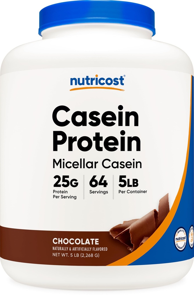Nutricost Kazeina Białko Proszek 5lb Czekolada - Kazeina mikrokrystaliczna, Gluten wolny, Non-GMO