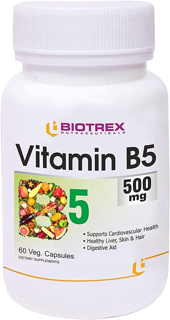 Panihari Biotrex Nutraceuticals Witamina B5, 500 mg - 60 kapsułki Veg