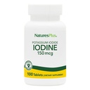 NaturesPlus Jodek potasu - 150 µg, 100 tabletek wegetariańskich - Suplement wsparcia dla tarczycy, Wsparcie zdrowia układu oddechowego - Wegetarianin, Gluten Free - 100 Służb