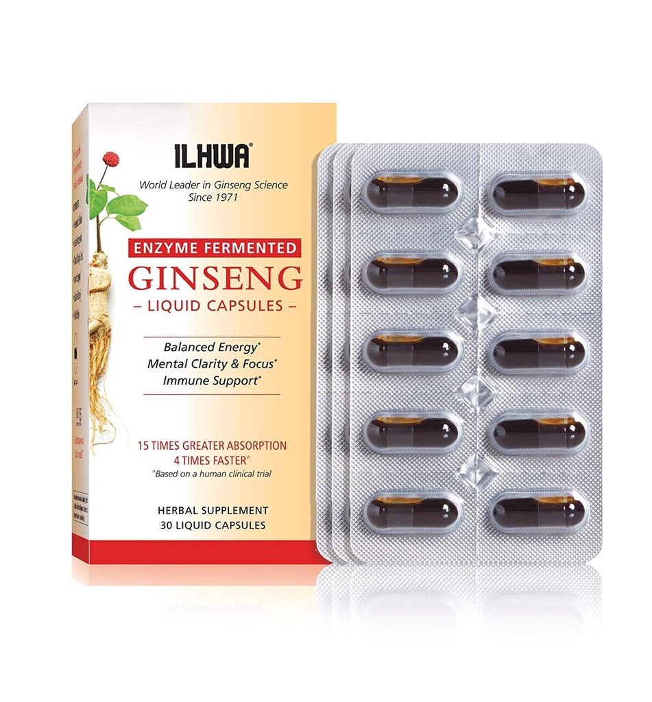 ILHWA Enzym fermentowany Ginseng, 30 kapsułek płynnych