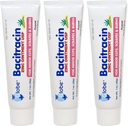 Globe (3 Pack) Bacitracin Cynk Maść + Aloe 1oz - Maksymalna moc Antybiotyki do gojenia ran - Tematyczne rozwiązanie medyczne dla cięcia, oparzeń, zgrai - Zakażenie skóry i Pierwsza pomoc Essentials