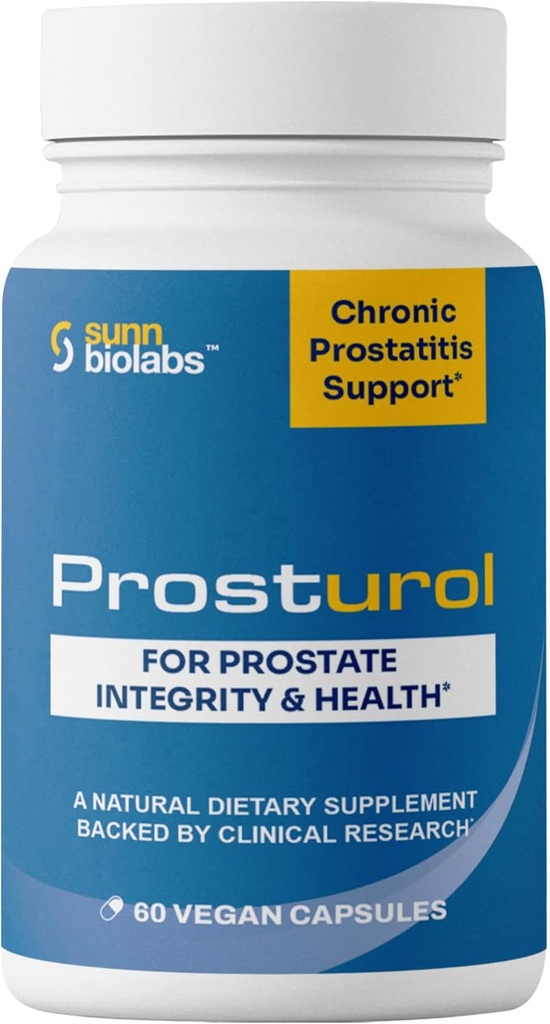 Prosturol Relief 124; Leczenie zapalenie gruczołu krokowego 124; CPPS Relief i suplement prostaty dla mężczyzn z Quercetin, Saw Palmetto, Enzymy, dla zdrowia miednicy - 60 Kapsułki