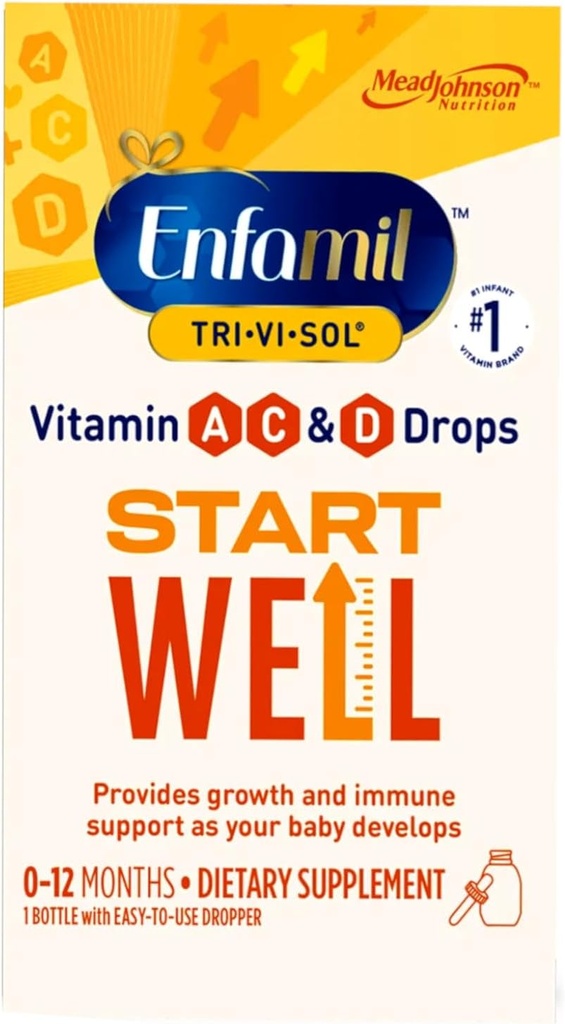 Enfamil Tri- Vi- Sol Vitamin A, D & C Suplement krople dla niemowląt, 50 ml