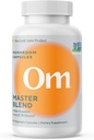 Om Master Mieszanka Mushroom Kapsułki - Organic Mushroom Supplement z 10 Mushrooms i Ashwagandha - Wsparcie odporności, Gut Health & Stress Relief, 84 Hrabia (28 Służenie)