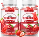 softbear Berberine z Ceylon Cynamon Gummies Organic Berberine HCL 1500mg for Metabolistic Imimmunological Health Sugar-Free Berberine Supplements Strawberry Flavored 120 Count