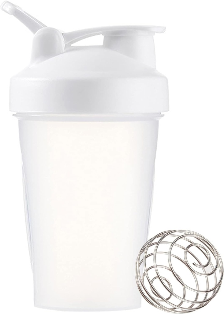 Butelka Shaker 12oz Protein Shaker Butelka plastikowa do treningu przed i post z Twist i Lock Protein Box Storage, Przenośna butelka fitness dla sportowców fitness Entuzjastów Fitness (biały, 12 oz)