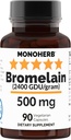 Bromelain MONOHERB 500 mg na kapsułkę - 90 kapsułki Veg - 90 Servings