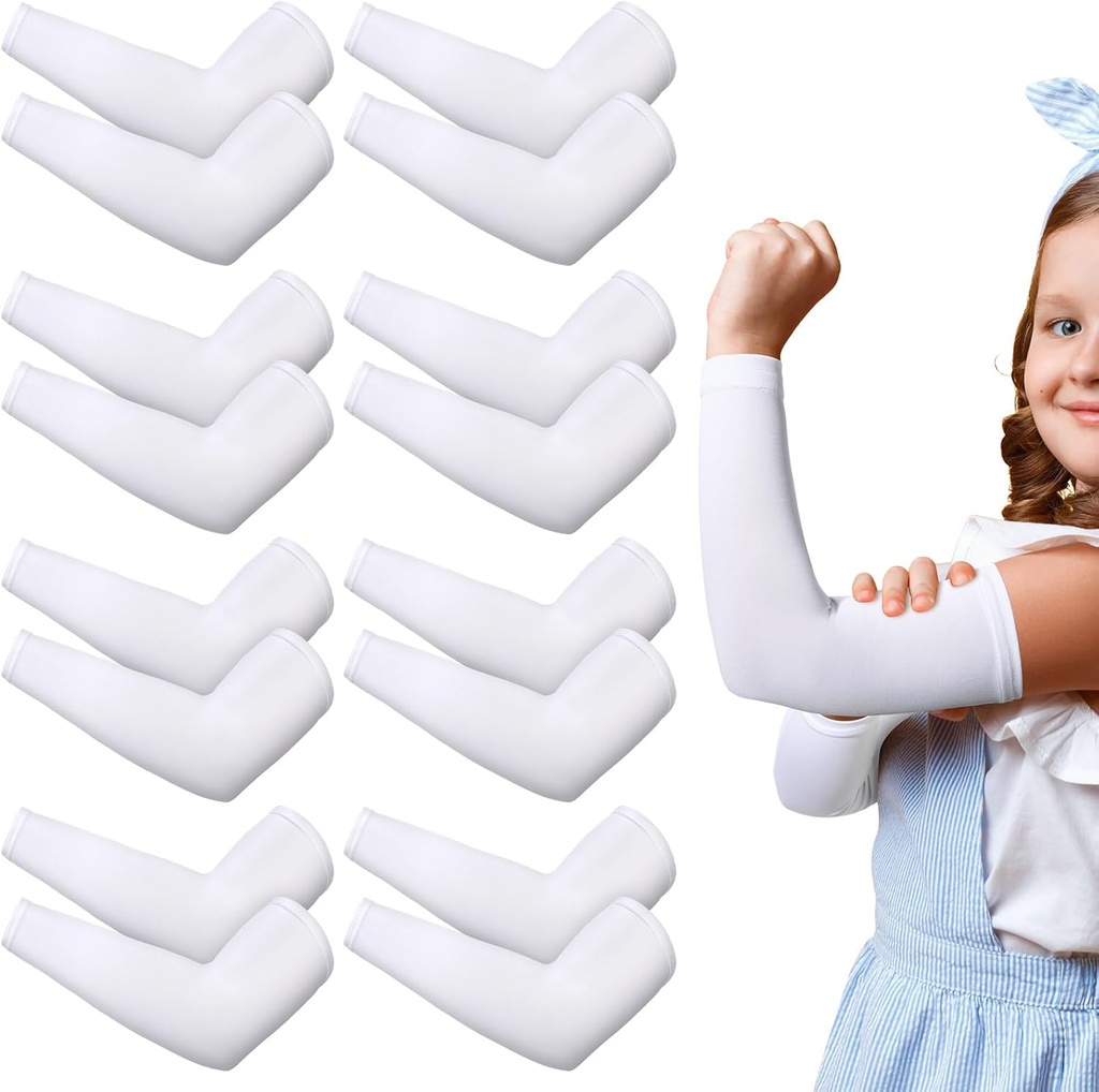 Eurzom 8 Pary Eczema Sleeve for Kids Toddler Elastic Arm Sleeves Soft i nie zaszkodzi ochrony skóry UV