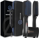 Arkam Beard Straightener dla mężczyzn -Premium Podgrzewany Beard Brush Kit w / Anti- Scald Feature, Dual Action Hair Comb and Hard Shell Travel Case for Medium to Long Beards - Kostium i Stroje dla mężczyzn
