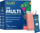 Root 'd Powder Multivitamin z 3X Electrolytes for Men - 24 Witaminy i minerały, 3X Electrolytes, 9 Organic Superfoods, Probiotyki i enzymy, Bezcukrowe Multivitamin & Hydration 124; 24 Pakiety
