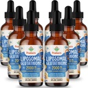 2000MG Liposomal Glutation Liquid, 98% Wchłanianie, Forma aktywna L- Glutatione Suplement, Wegański Przyjazny, Potężny zespół przeciwutleniaczy dla układu immunologicznego, Obrona starzenia, Detox, 16 FL.OZ