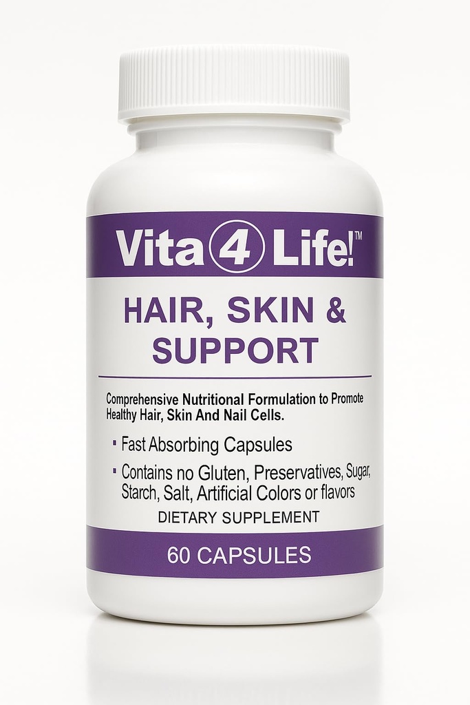 Vita4Life! ® Biotin 2000mcg + MSM Witaminy wzrostu włosów dla kobiet i mężczyzn 124; Włosy, skóry i paznokci Suplement wsparcia z witaminą A, E, Cynk 124; Kapsułki szybkiego wchłaniania, 60 Hrabia, 30- Day Supply