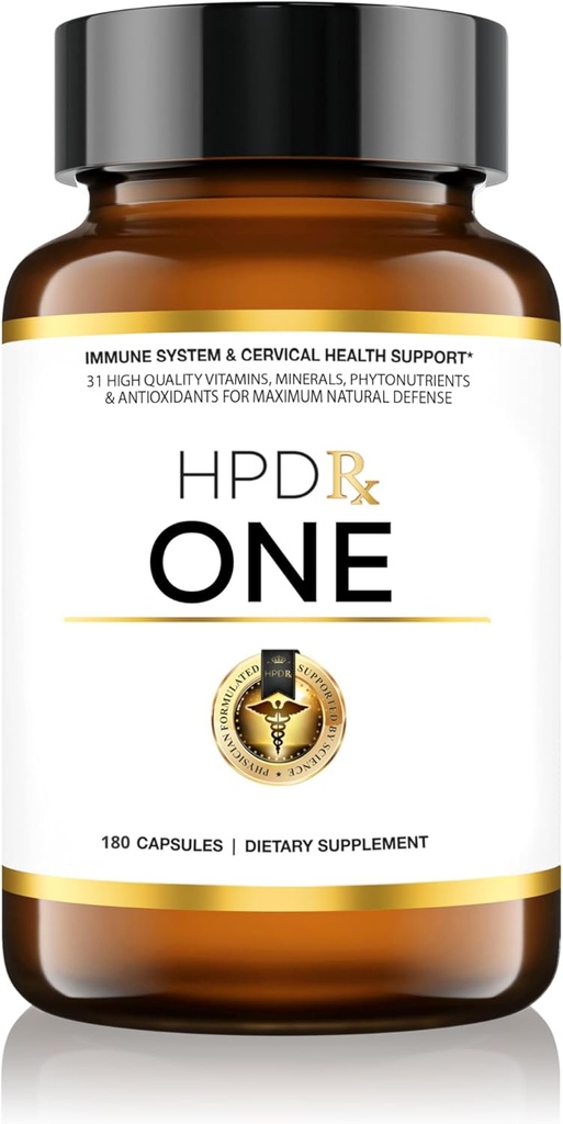 HPD Rx One Immunitet Boost Multivitamin Suplementy dla kobiet i mężczyzn 124; Advanced Immunity Defense Support Assistance 124; Pomaga odpowiedzi immunologicznej 124; 6- Month Supply, 1,080 Kapsułki, Opakowanie 6