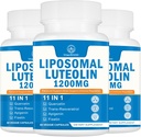 1200MG Liposomal Luteolin Suplement - Maksymalna absorpcja, Przeciwutleniacz Boost dla mózgu 180 Kapsułki