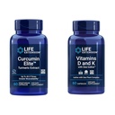 Przedłużenie życia Curcumin Elite Turmeric Extract, Promotes a Healthy response zapalny & Witaminy D i K z Sea- jod, Witamina D3, Witamina K1 i K2
