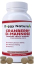 Żurawina D- Mannose dla psów i kotów Urynary Tract Infection Support Prevents and Eliminates UTI, Bledder Infection Nerka Support, Antioksydant (Single Strength Tablet, 60 Count)