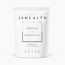 JSHealth Vegan Pea Protein Powder z probiotykami - Vanilla Bean Flavor - Gluten Free, Nie GMO, Napoje białkowe oparte na roślinach, 300g