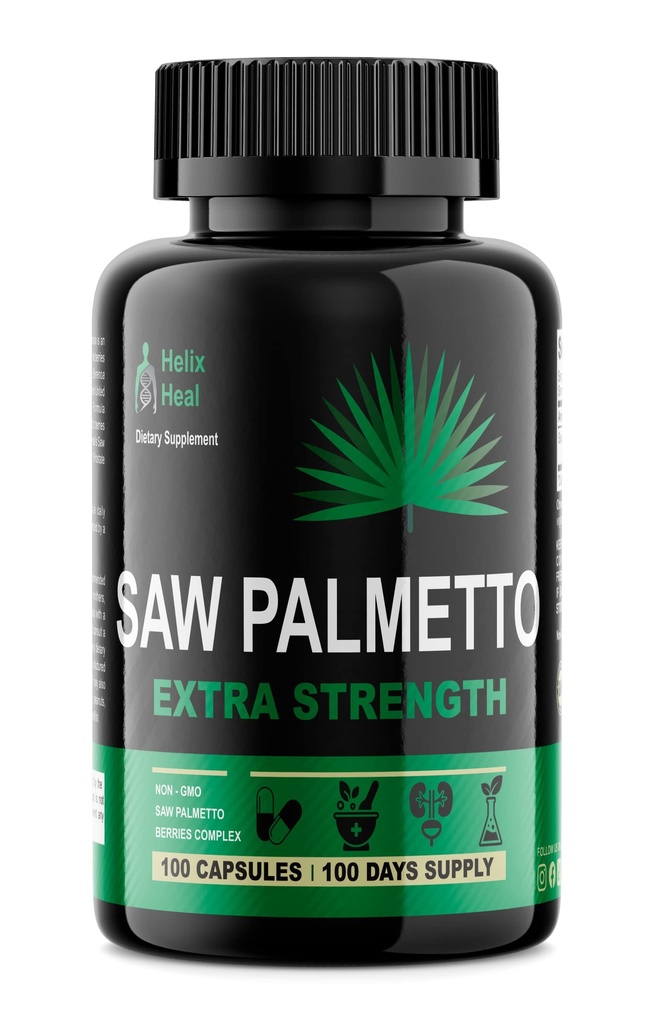 Saw Palmetto for Men - Prostate Health Supplements for Men Urynary Health - Natural DHT Blocker, 500mg Extra Siła Regrowy Zabiegi - 100 Kapsułki 3 Miesiące Dostawy