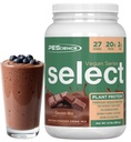 Pescience Select Vegan Protein Powder, Proszek białkowy na bazie roślin, Niesamowity smak, gładki tekstura, Groch i brązowy mieszanka ryżowa, Wolny od nabiału, Laktoza Wolny, Gluten Free - Czekoladowy Bliss, 27 Służenie