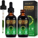 Mullein Drops, Mullein Leaf Extract, Organic Mullein Leaf Tincture Herbal Supplement, Brak dodatków Mullein Extract Drops 2 fl Oz, 2 opakowania