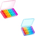 Asprink Pink i Blue Pill Organizator 3 razy dziennie - Cotygodniowe Pill Box 3 razy dziennie - Codzienne Pill Box 7 Day Medicine Organizator, Duży Pill Case Pill Box 3 razy dziennie, Travel Pill Organizator