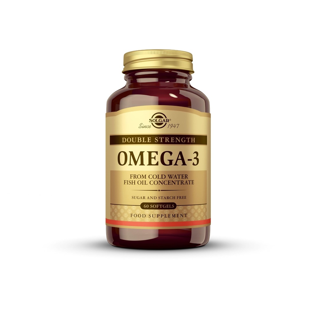 Solgar Double Force Omega 3 700 mg - 60 Softgels - Zawiera 600 mg EPA & DHA - Non-GMO, Gluten Free - 60 Służenia